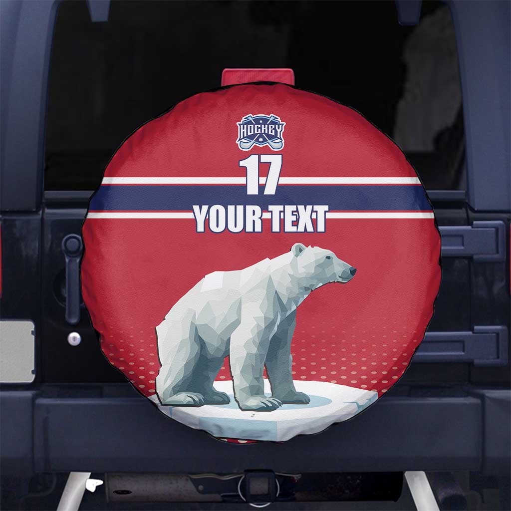 Norway Ice Hockey Custom Spare Tire Cover Norge Polar Bears Red Style