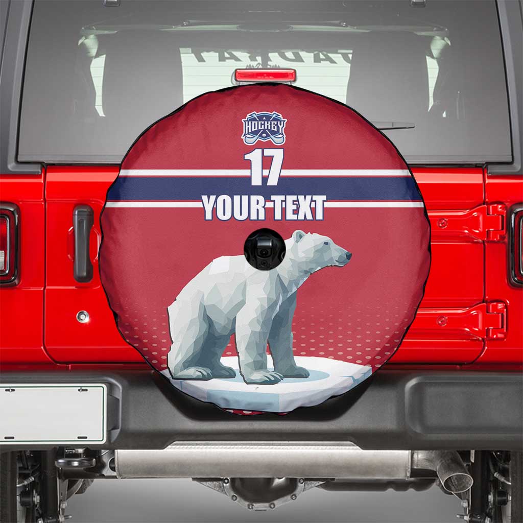 Norway Ice Hockey Custom Spare Tire Cover Norge Polar Bears Red Style