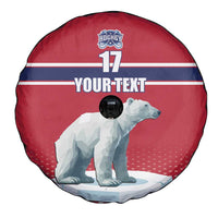 Norway Ice Hockey Custom Spare Tire Cover Norge Polar Bears Red Style