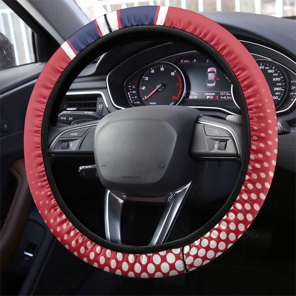 Norway Ice Hockey Steering Wheel Cover Norge Polar Bears Red Style