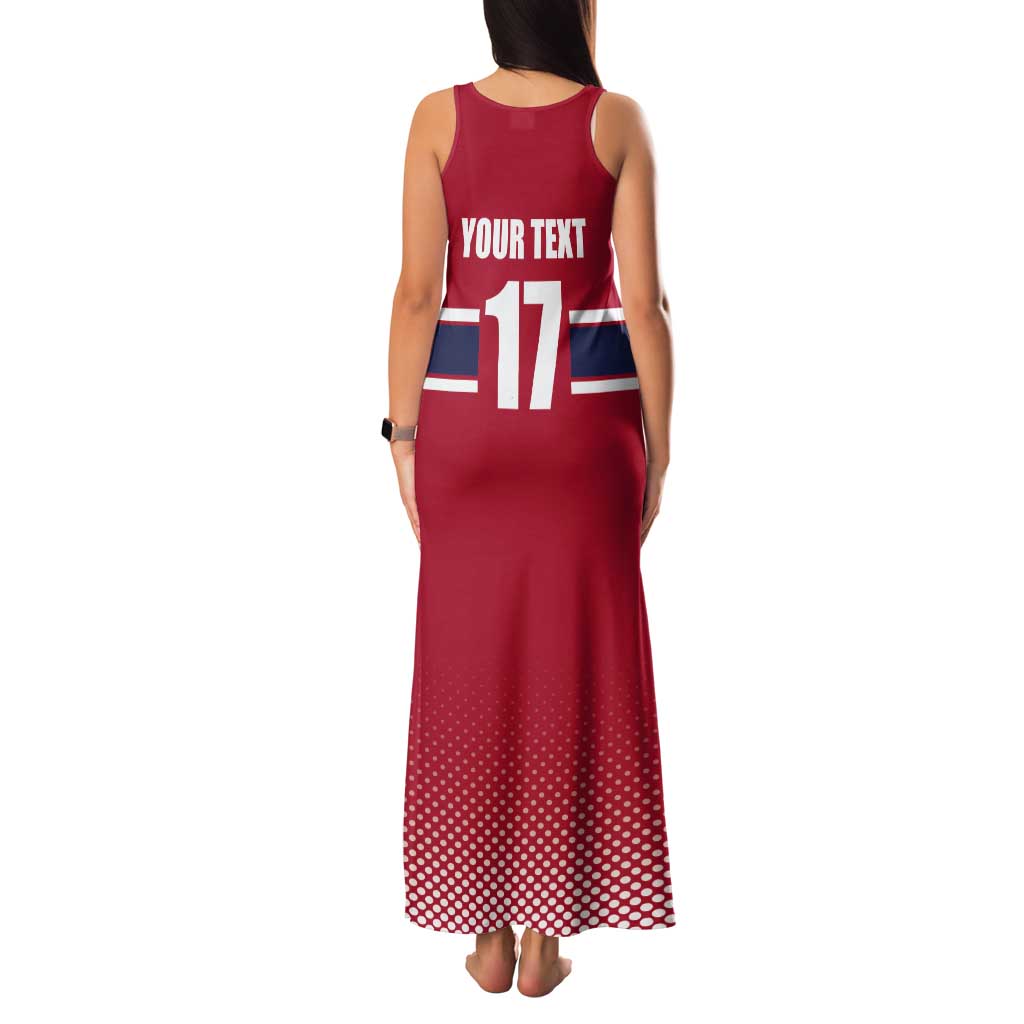 Norway Ice Hockey Custom Tank Maxi Dress Norge Polar Bears Red Style