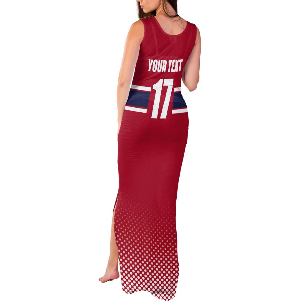 Norway Ice Hockey Custom Tank Maxi Dress Norge Polar Bears Red Style