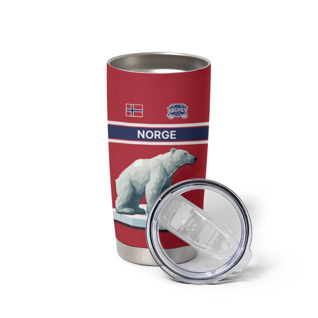 Norway Ice Hockey Custom Tumbler Cup Norge Polar Bears Red Style