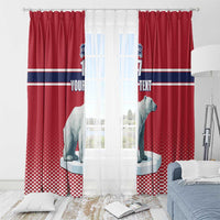 Norway Ice Hockey Custom Window Curtain Norge Polar Bears Red Style