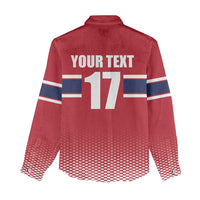 Norway Ice Hockey Custom Women Casual Shirt Norge Polar Bears Red Style