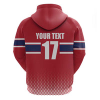 Norway Ice Hockey Custom Zip Hoodie Norge Polar Bears Red Style