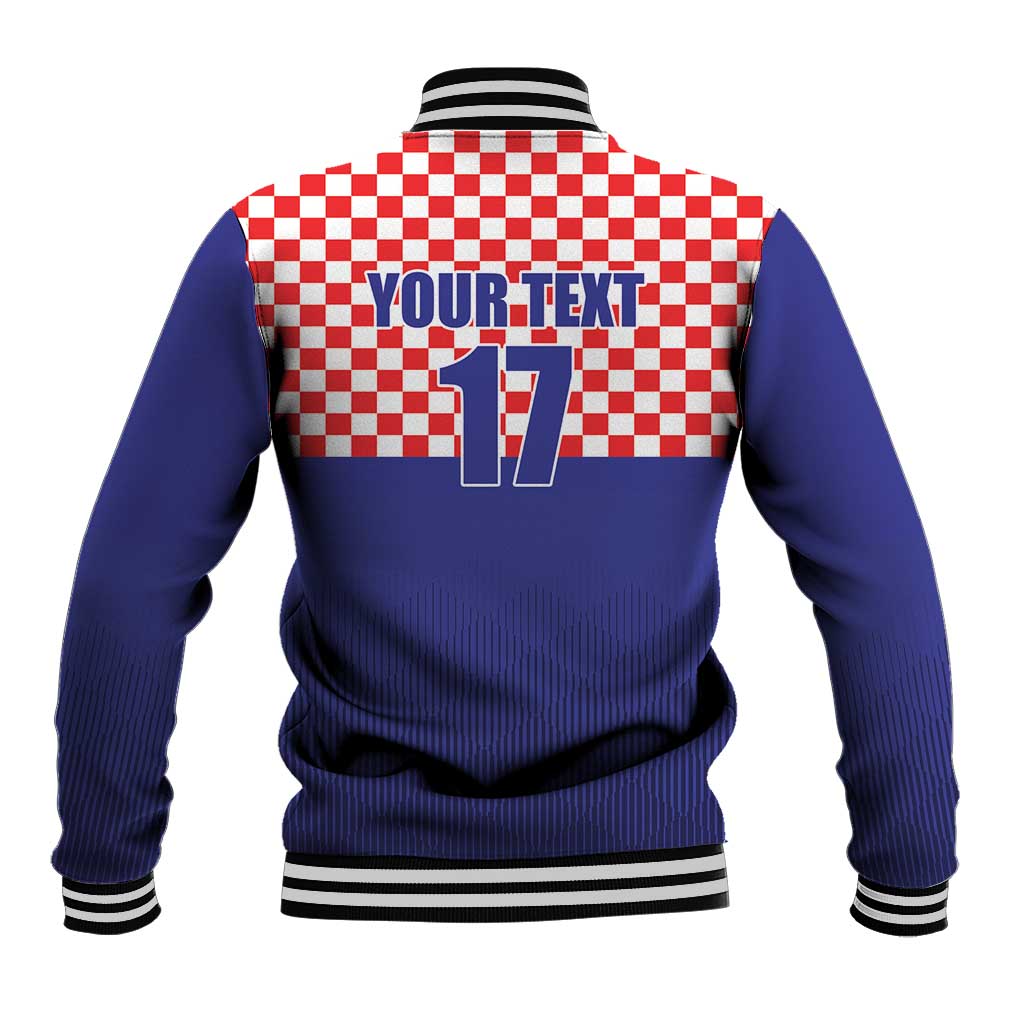 Custom Croatia Football Baseball Jacket Sporty Style