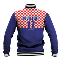 Custom Croatia Football Baseball Jacket Sporty Style