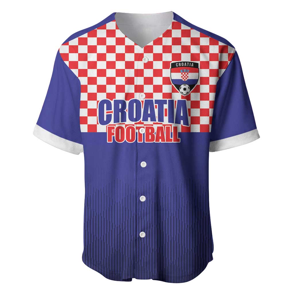 Custom Croatia Football Baseball Jersey Sporty Style