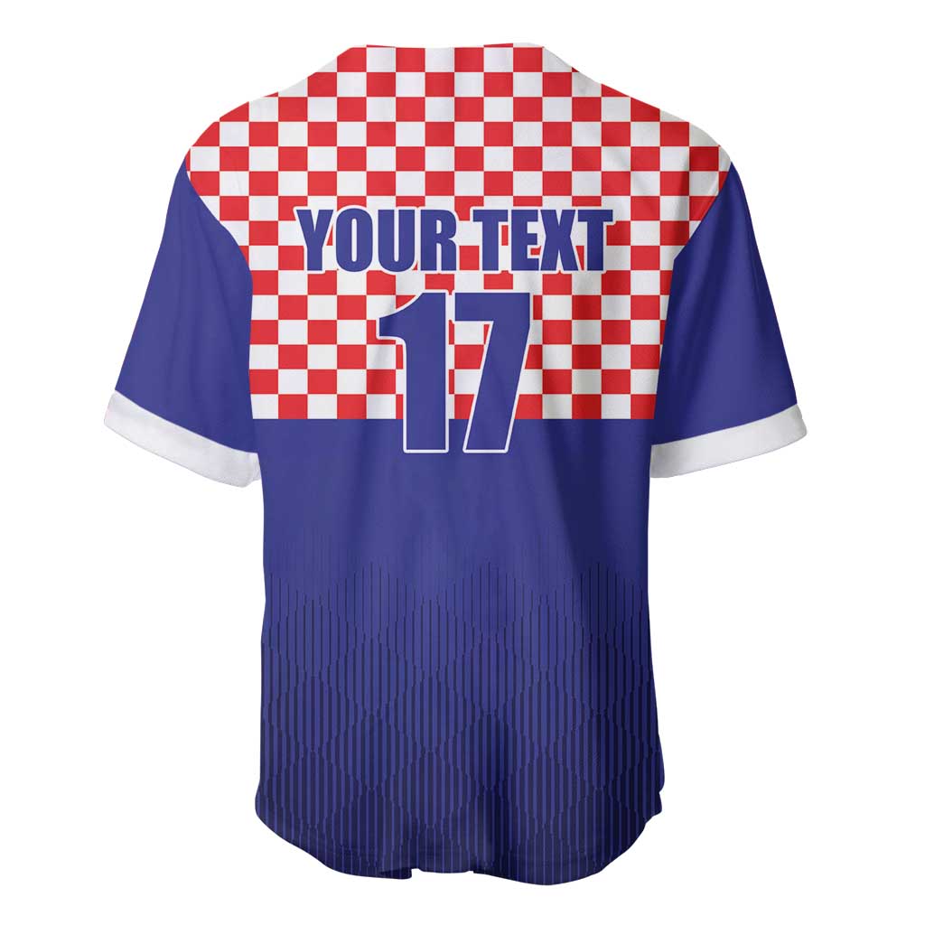 Custom Croatia Football Baseball Jersey Sporty Style