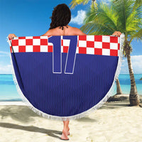 Custom Croatia Football Beach Blanket Sporty Style