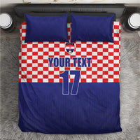 Custom Croatia Football Bedding Set Sporty Style
