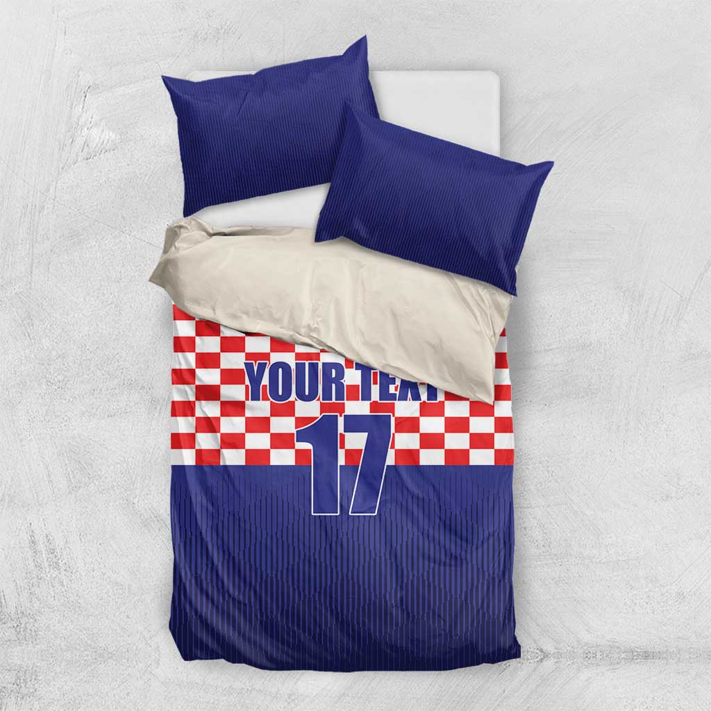 Custom Croatia Football Bedding Set Sporty Style