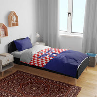 Custom Croatia Football Bedding Set Sporty Style