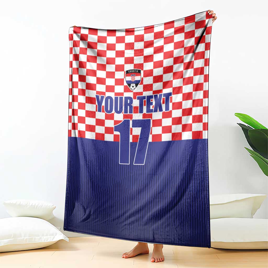 Custom Croatia Football Blanket Sporty Style
