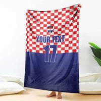 Custom Croatia Football Blanket Sporty Style