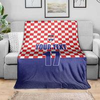 Custom Croatia Football Blanket Sporty Style