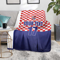 Custom Croatia Football Blanket Sporty Style