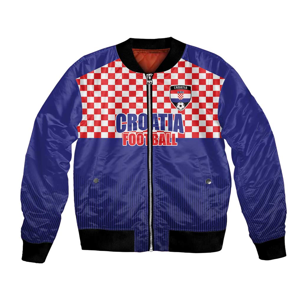 Custom Croatia Football Bomber Jacket Sporty Style