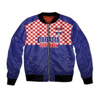 Custom Croatia Football Bomber Jacket Sporty Style