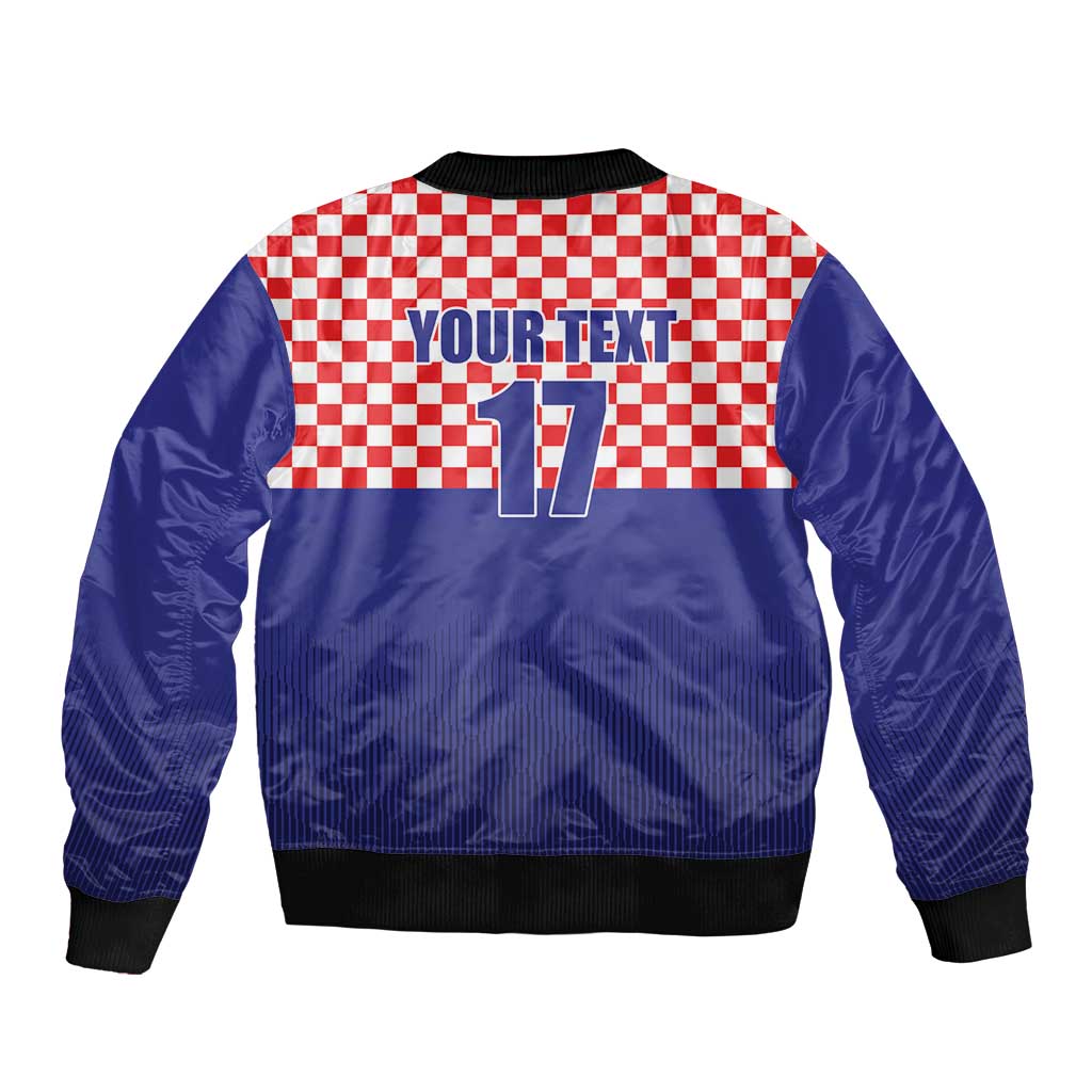 Custom Croatia Football Bomber Jacket Sporty Style