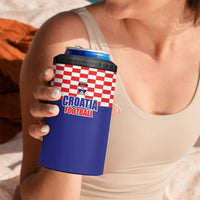 Custom Croatia Football 4 in 1 Can Cooler Tumbler Sporty Style