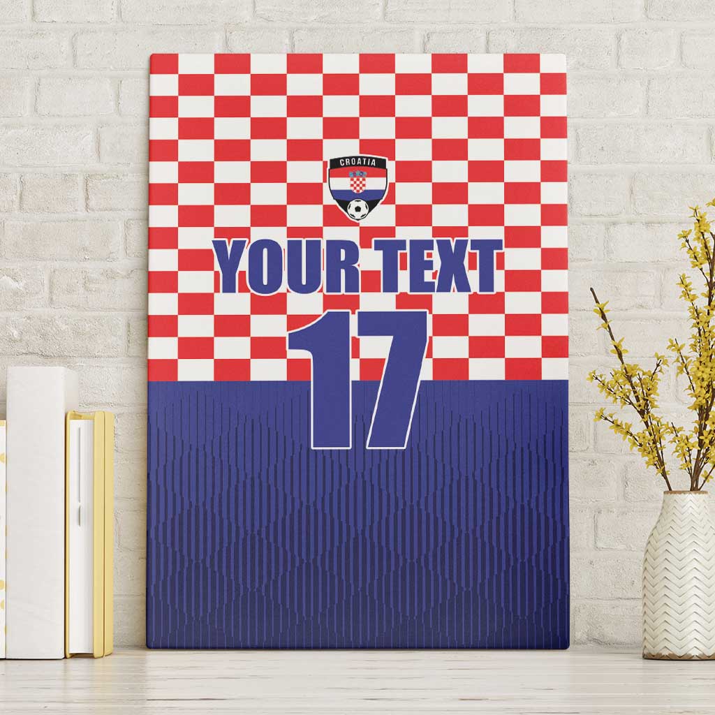 Custom Croatia Football Canvas Wall Art Sporty Style