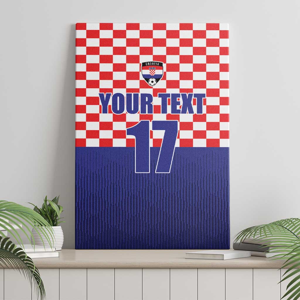 Custom Croatia Football Canvas Wall Art Sporty Style