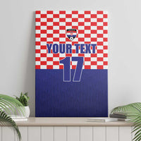 Custom Croatia Football Canvas Wall Art Sporty Style