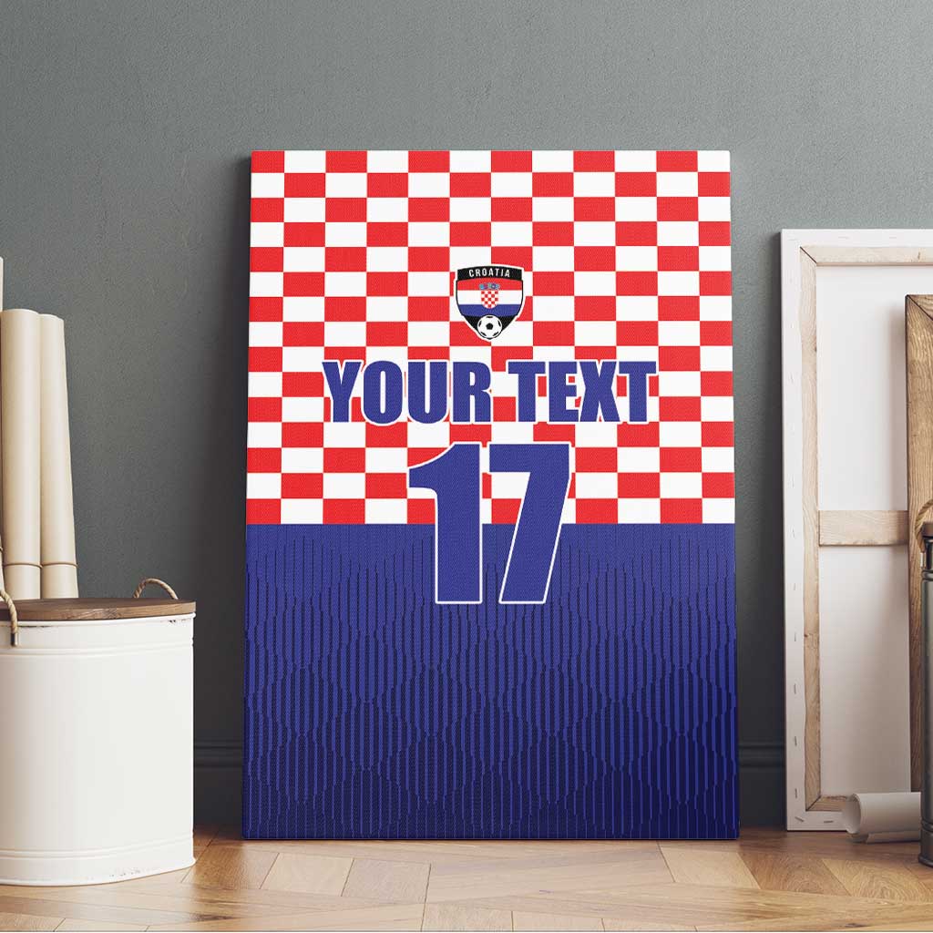 Custom Croatia Football Canvas Wall Art Sporty Style