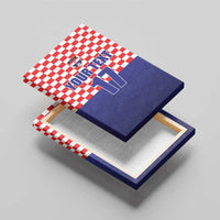 Custom Croatia Football Canvas Wall Art Sporty Style