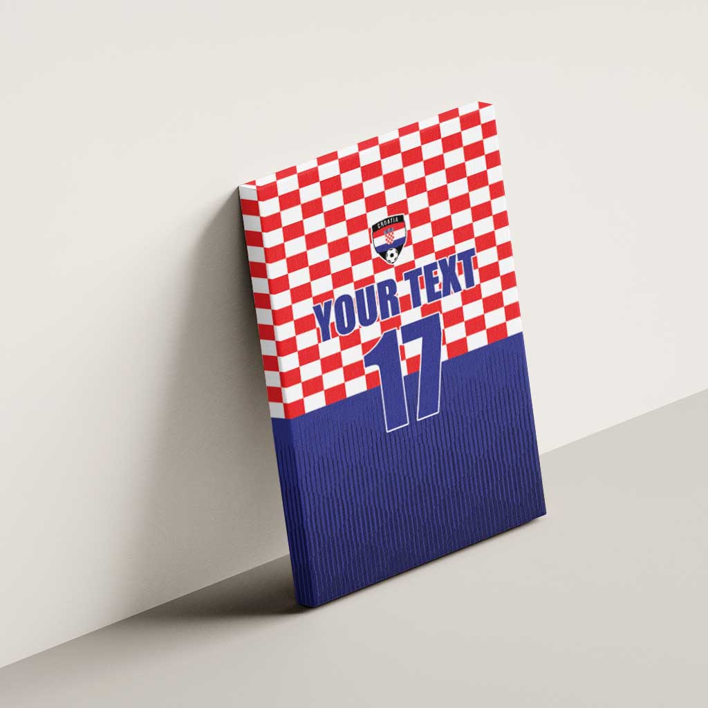 Custom Croatia Football Canvas Wall Art Sporty Style