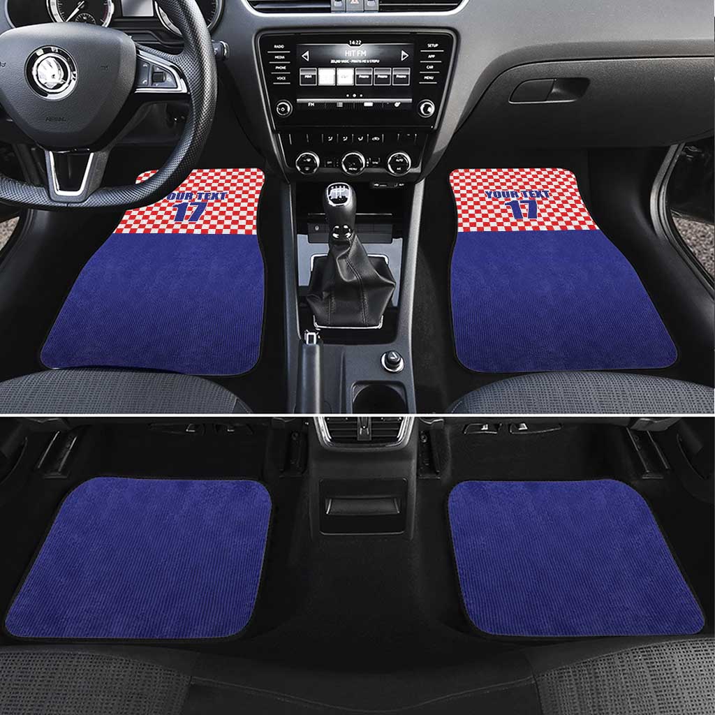 Custom Croatia Football Car Mats Sporty Style