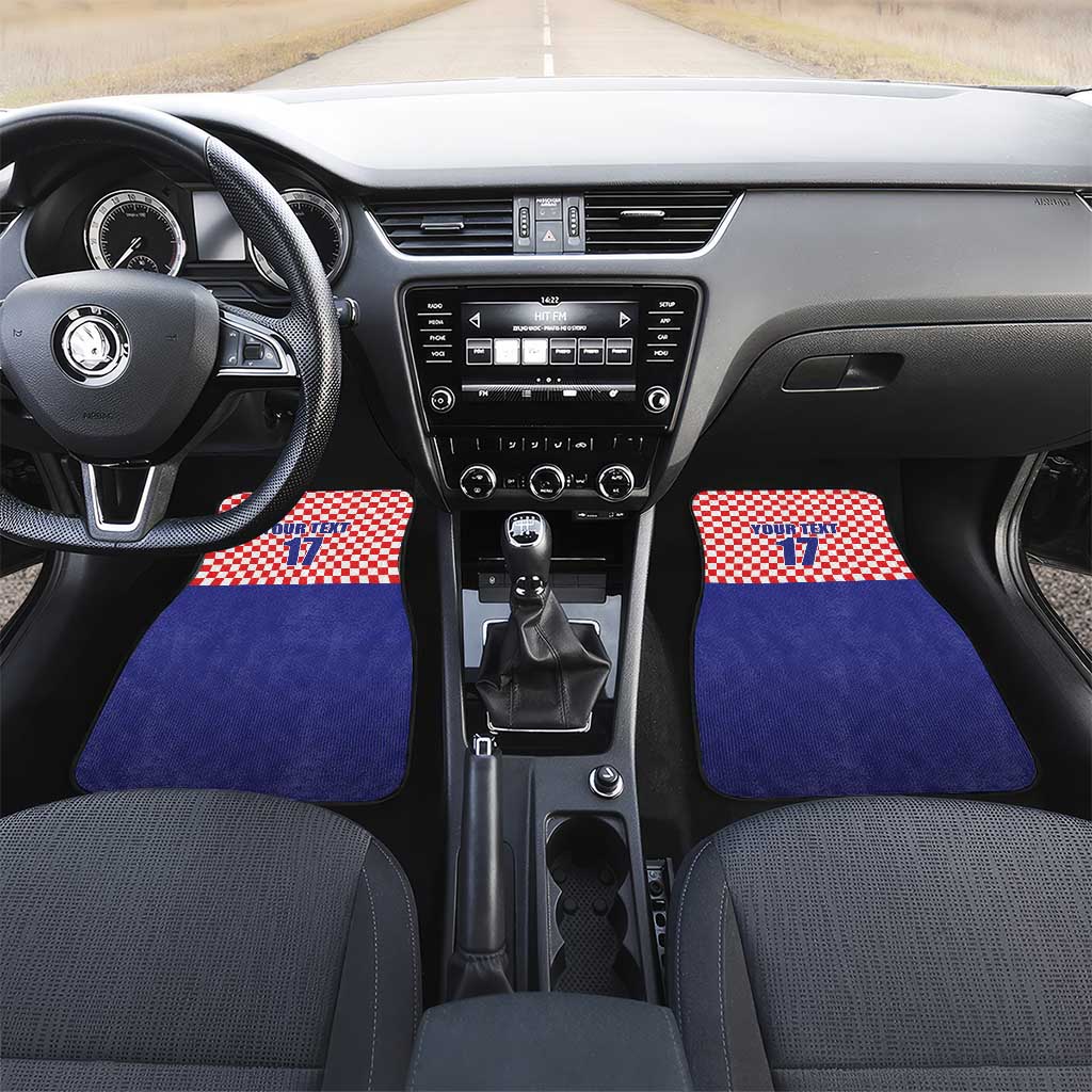 Custom Croatia Football Car Mats Sporty Style