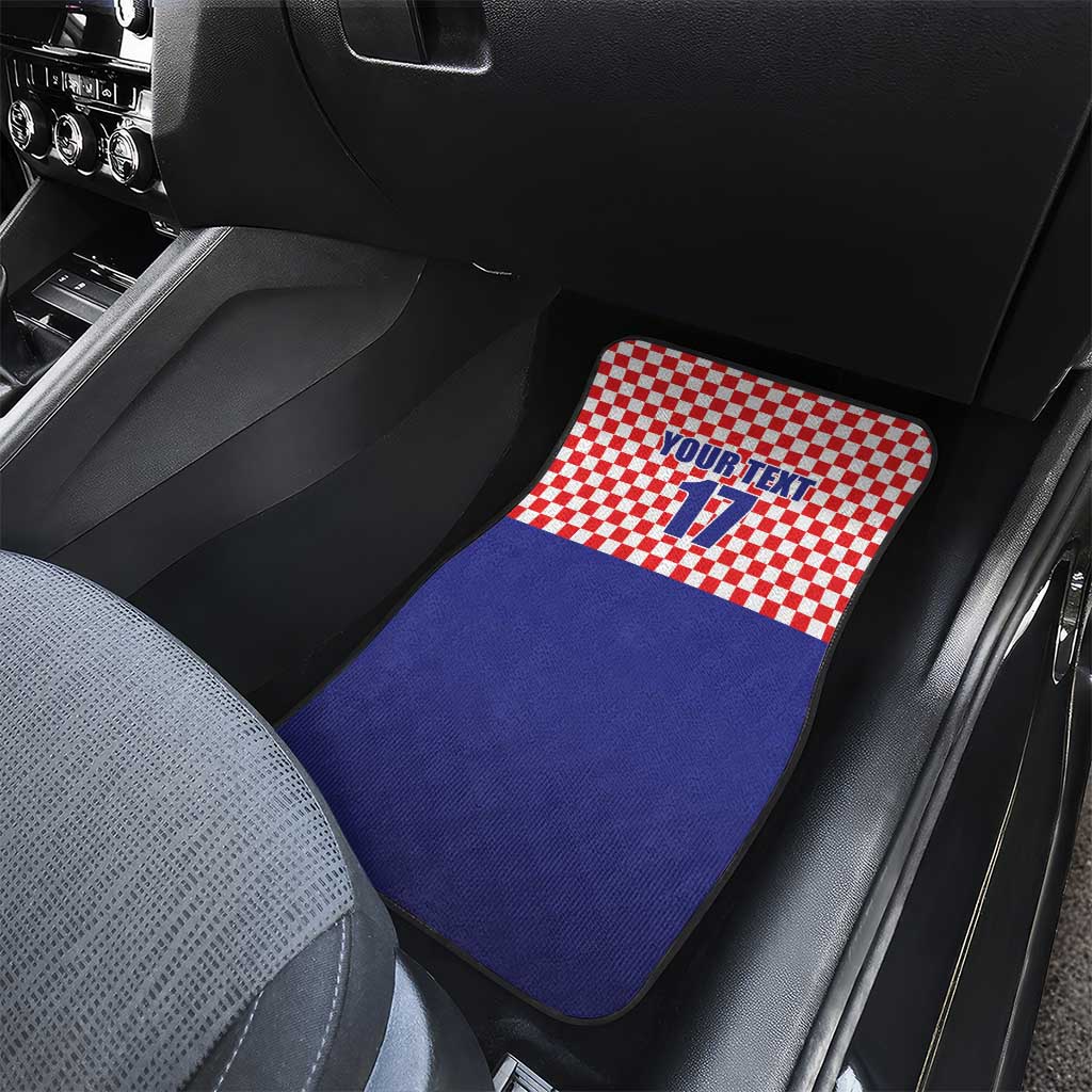 Custom Croatia Football Car Mats Sporty Style
