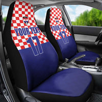Custom Croatia Football Car Seat Cover Sporty Style