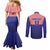 Custom Croatia Football Couples Matching Mermaid Dress and Long Sleeve Button Shirt Sporty Style