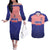 Custom Croatia Football Couples Matching Off The Shoulder Long Sleeve Dress and Hawaiian Shirt Sporty Style