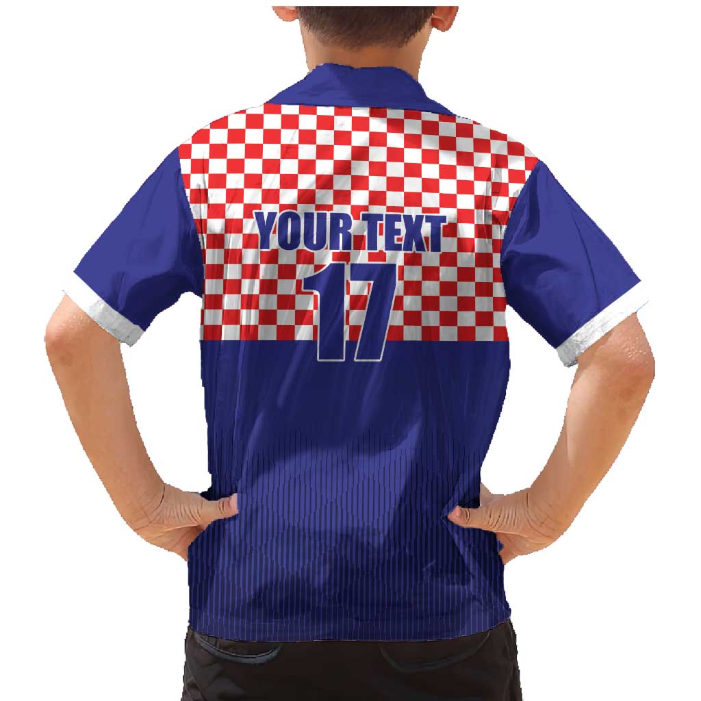 Custom Croatia Football Family Matching Mermaid Dress and Hawaiian Shirt Sporty Style