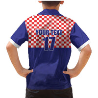 Custom Croatia Football Family Matching Mermaid Dress and Hawaiian Shirt Sporty Style