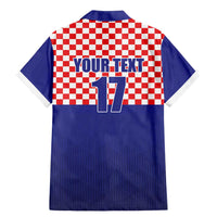Custom Croatia Football Family Matching Mermaid Dress and Hawaiian Shirt Sporty Style