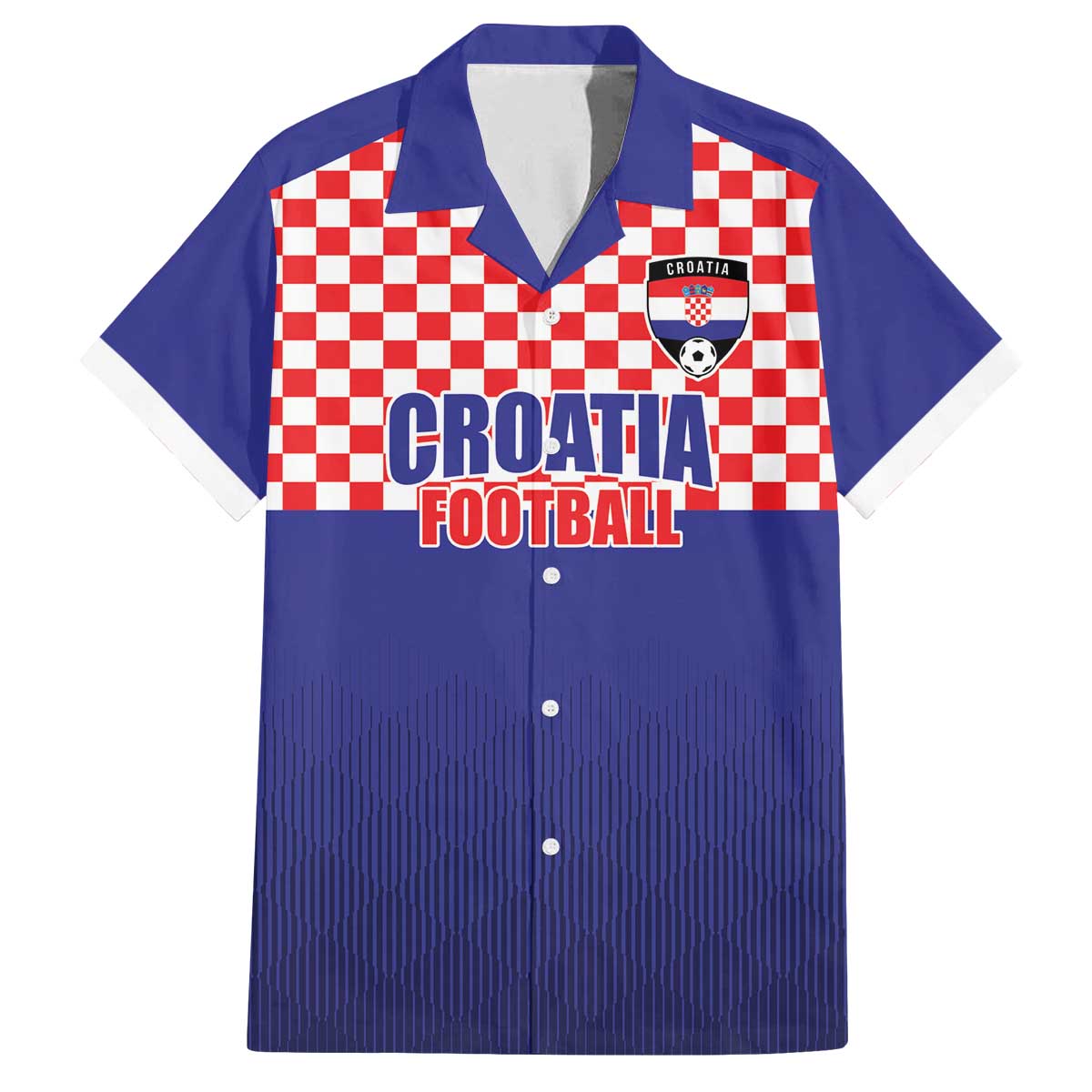 Custom Croatia Football Family Matching Off The Shoulder Long Sleeve Dress and Hawaiian Shirt Sporty Style