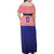 Custom Croatia Football Family Matching Off Shoulder Maxi Dress and Hawaiian Shirt Sporty Style
