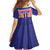 Custom Croatia Football Family Matching Off Shoulder Short Dress and Hawaiian Shirt Sporty Style