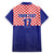 Custom Croatia Football Family Matching Off Shoulder Short Dress and Hawaiian Shirt Sporty Style