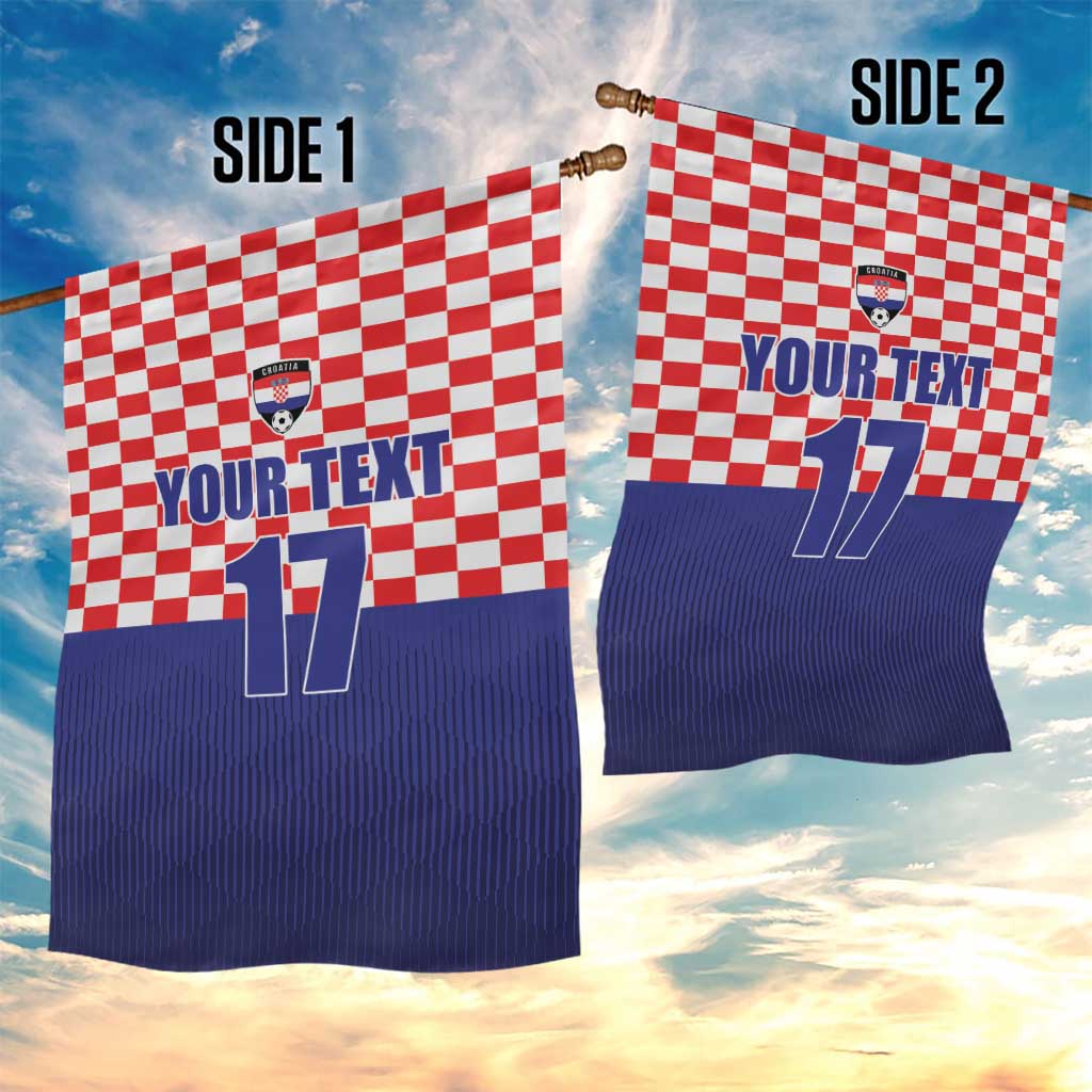 Custom Croatia Football Garden Flag Sporty Style