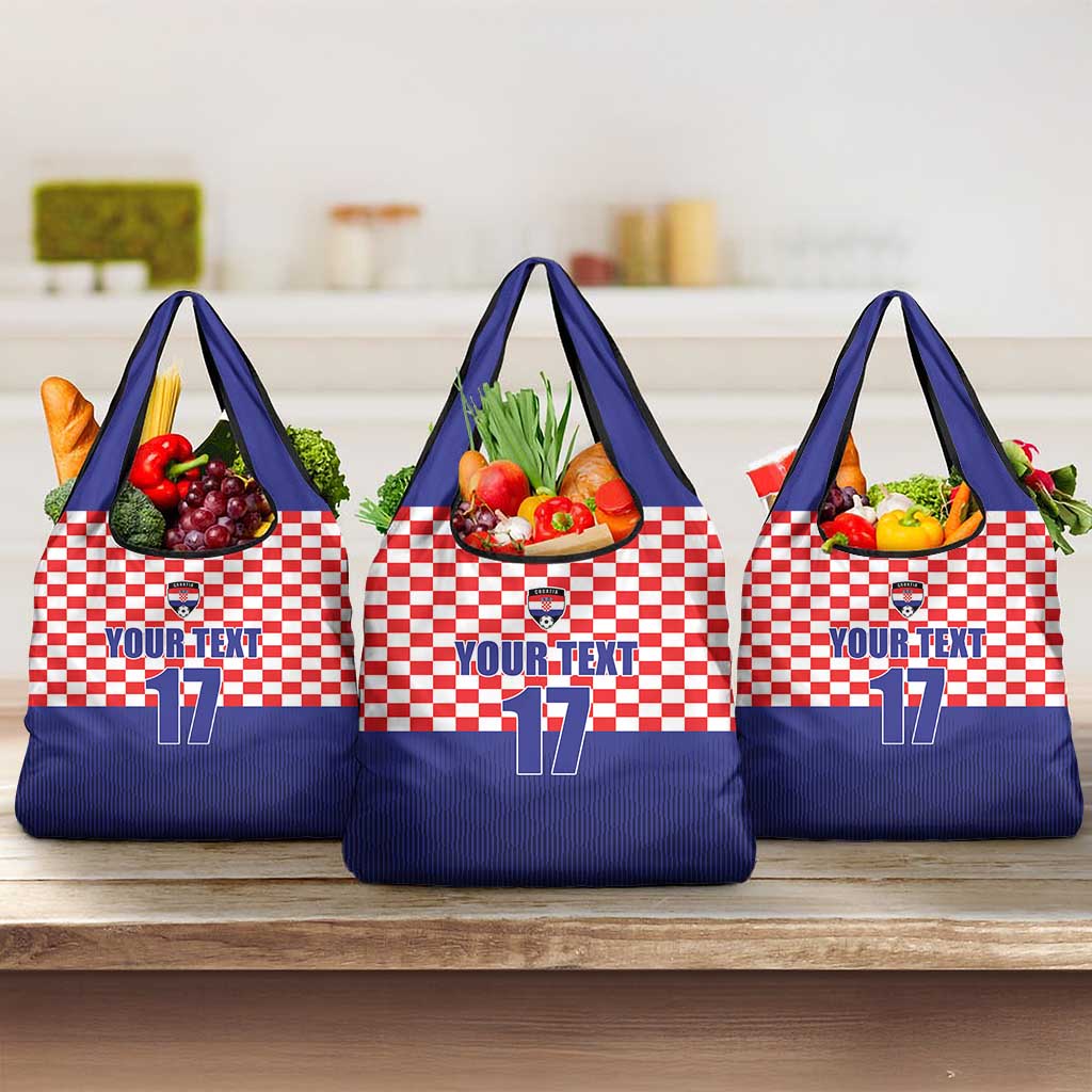 Custom Croatia Football Grocery Bag Sporty Style