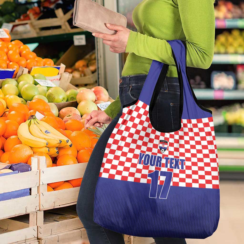 Custom Croatia Football Grocery Bag Sporty Style