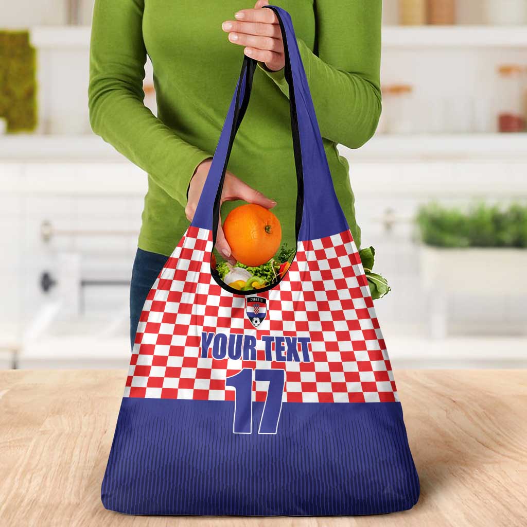 Custom Croatia Football Grocery Bag Sporty Style