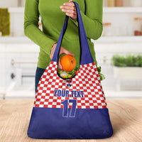 Custom Croatia Football Grocery Bag Sporty Style